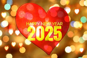 FX №262521 Heart Christmas background Happy New Year 2025