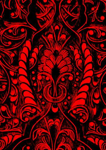 FX №262623 Red Carved texture pattern