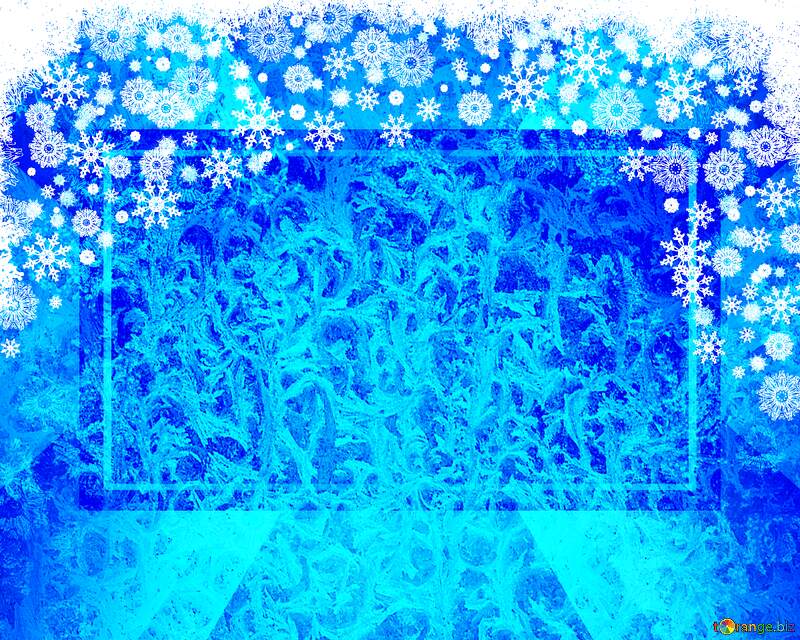 Blue frozen  Christmas background №40658