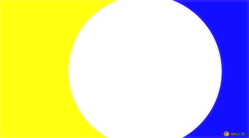 Blue and yellow  circle frame background №54790