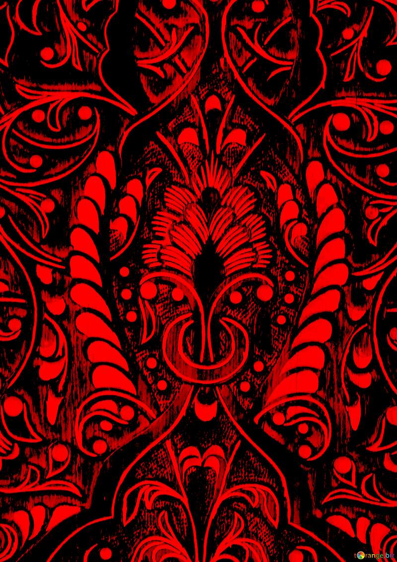 Red Carved texture pattern №42050