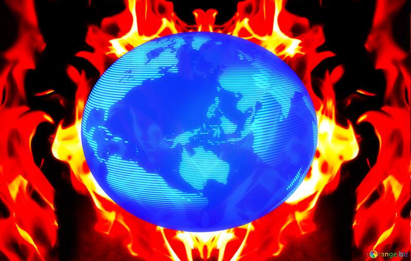 world earth fire background global №9374