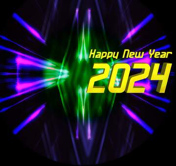 FX №263846 fractal  neon 2024 Happy new year