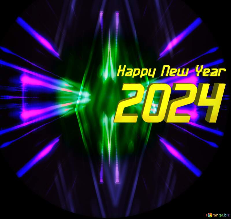 fractal  neon 2024 Happy new year №56247