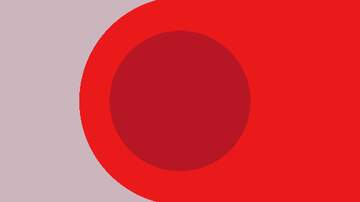 FX №264586 Abstract Red Circle on Minimalist Background - Modern Digital Art