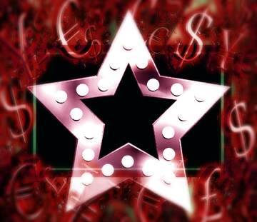 FX №264340 Star shaped rich money red