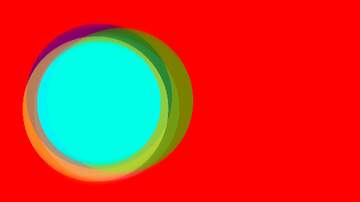 FX №264778 Vibrant Abstract Composition Featuring Circular Shapes on Red Background