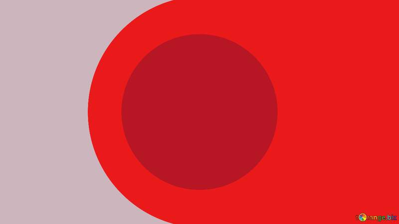 Abstract Red Circle on Minimalist Background - Modern Digital Art №54770