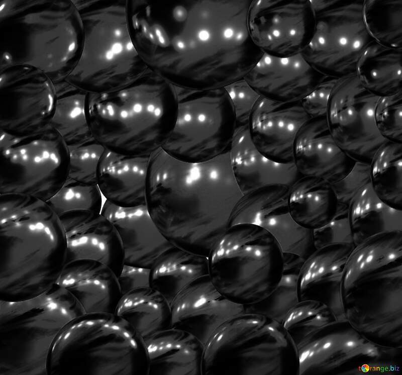 Black Glass Spheres Texture №56366