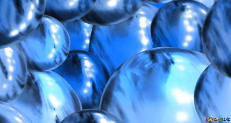 Blue  Glass Spheres №56366