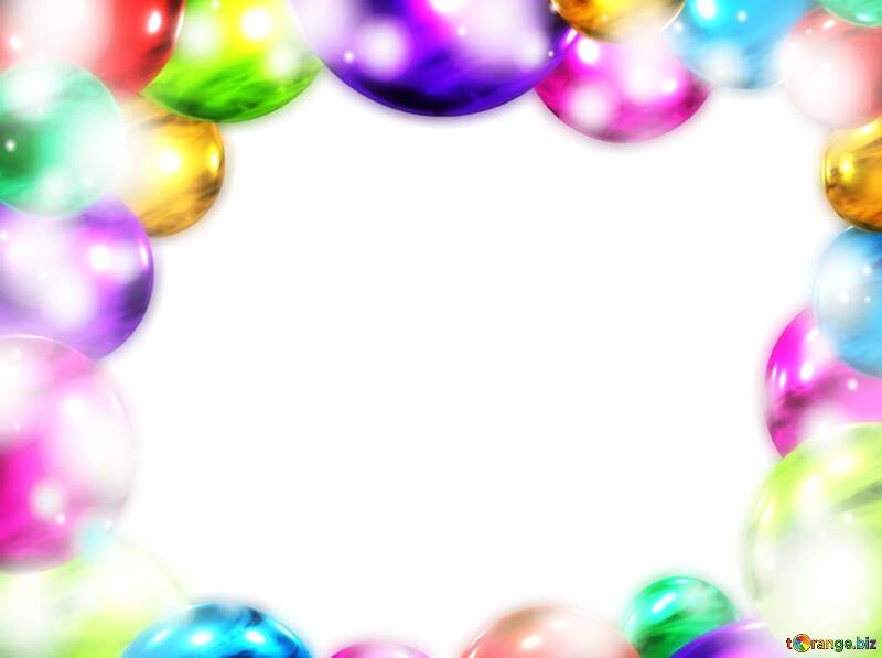 Colored Crystal Balls frame transparent  png №56364