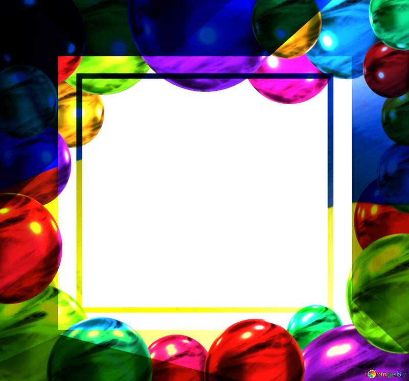Colored Crystal Spheres frame template №56364