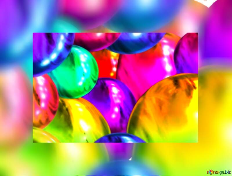 Glowing Glass Balloons Background №56366