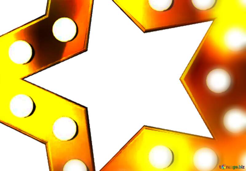Gold  Star shaped frame transparent png №56392