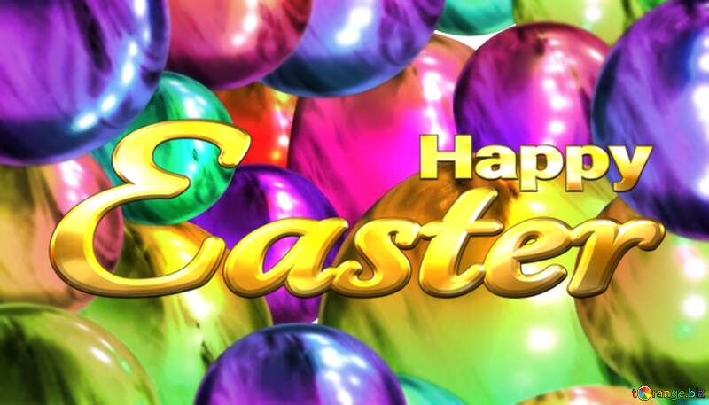 Happy Easter Rainbow Balloons №56366