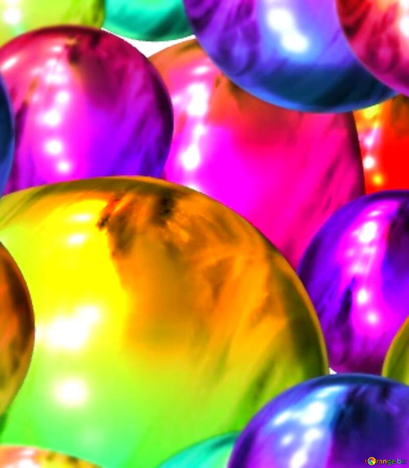 Rainbow Glass Baubles №56366