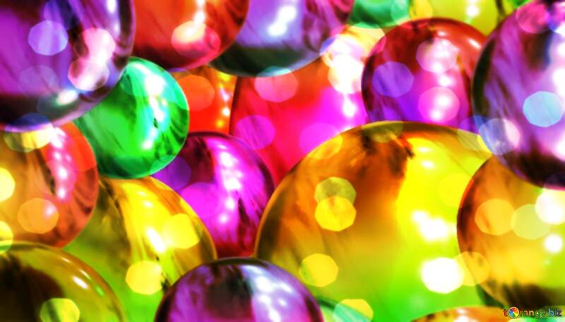 Rainbow Glazed Ornaments Background №56366