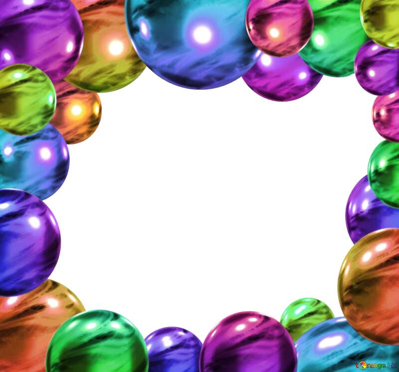 Shimmering balls frame transparent  png №56364