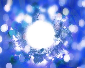 FX №265228 Blue Silver Bell Symphony Christmas wreath