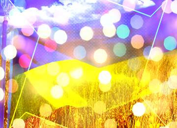 FX №265028 Vibrant Abstract Ukrainian Flag with Bokeh Lights