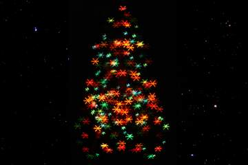 FX №266941 Dark night sky Christmas tree