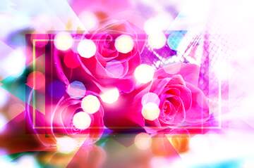 FX №266305 Floral Affection: Roses Blossom in Greetings Background
