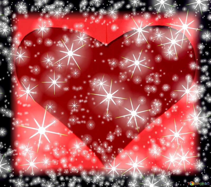 Love Heart Glitter festive christmas lights background №54495