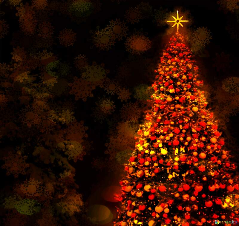 Red Christmas Tree №40739