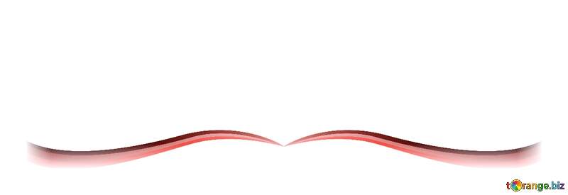 Red curved bottom  ribbon №54683