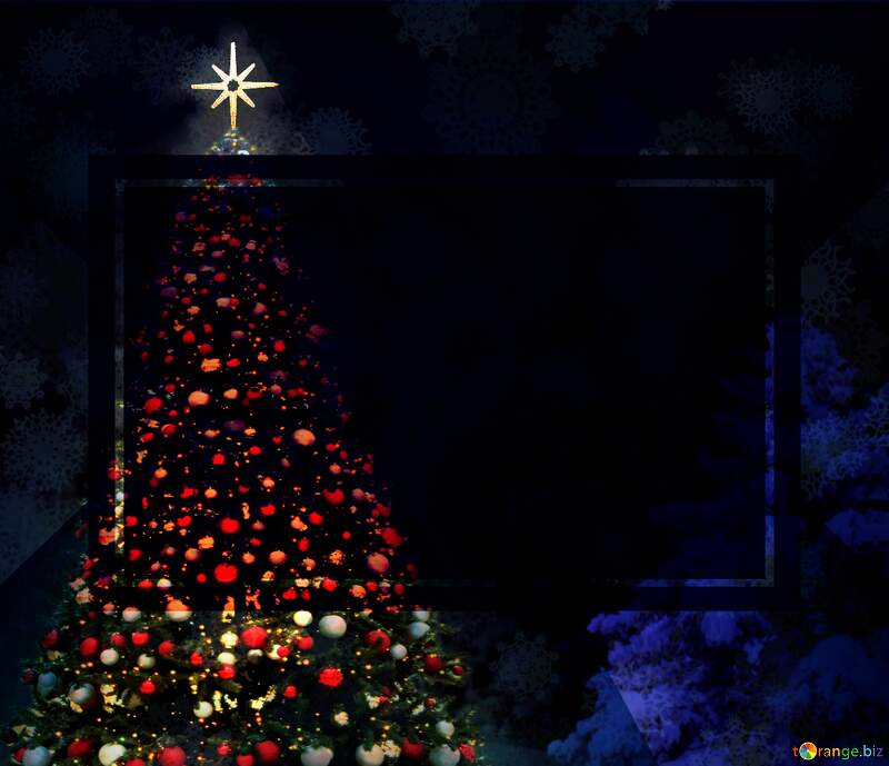 Traditional Snow Flocked Christmas Tree with Lights, Pine Christmas №40739