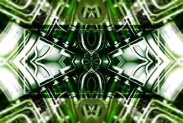 FX №267708 Abstract Green Industrial Pattern: A Kaleidoscopic Exploration of Machinery