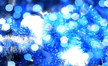 FX №267598 Blue Frosty Lights Serenade: Christmas Garland Background