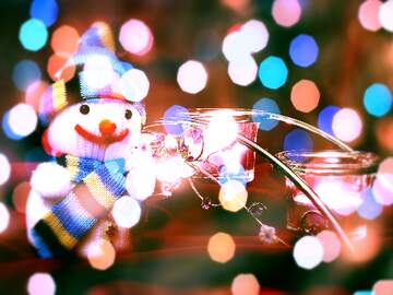 FX №267430 Festive Snowman Dreams: Snowman Wishes Background Joy