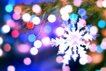 FX №267501 Frosty Dreamscape: Snowflake Winter Wishes Background