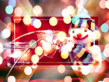FX №267432 Frosty Greetings Galore: Snowman Winter Wishes Background
