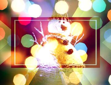 FX №267354 Frosty Greetings Galore: A Winter Wishes Snowman Background