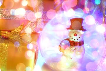 FX №267446 Frosty Greetings Galore: A Winter Wishes Snowman Background