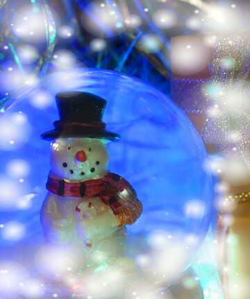 FX №267439 Frosty Reverie: Snowman Winter Wishes Background