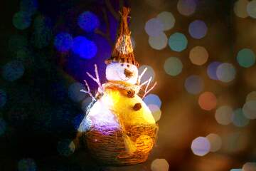 FX №267361 Frosty Reverie: A Winter Wishes Snowman Background