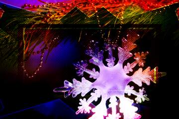 FX №267492 Frosty Wonderscape: Snowflake Winter Wishes Background