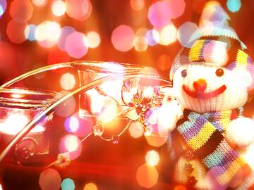 FX №267413 Frosty Wonderscape: Snowman Winter Wishes Background