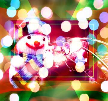 FX №267428 Frosty Wonderscape: A Snowman Winter Wishes Background