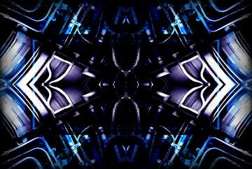 FX №267715 Futuristic Abstract Symmetry: A Kaleidoscope of Light and Metal