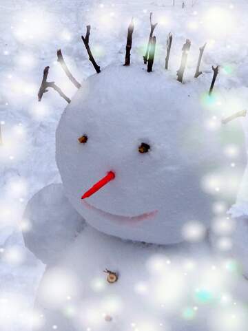 FX №267396 Snowman Blizzard Bliss: Winter Wishes Background
