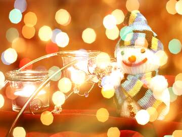 FX №267411 Snowman Blizzard Bliss: Winter Wishes Background
