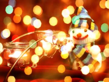 FX №267418 Snowman Serenity: Winter Wishes Background Bliss