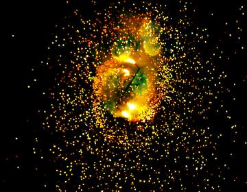 FX №267266 Starlit Explosion: New Year`s Fireworks Background Radiance