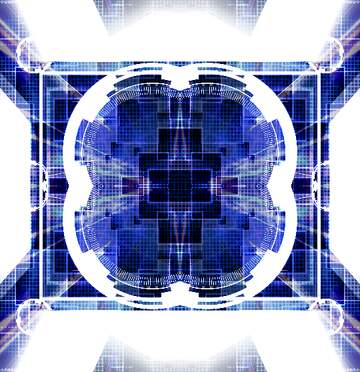 FX №267776 Stunning Blue Abstract Digital Art with Geometric Patterns and High-Tech Aesthetic