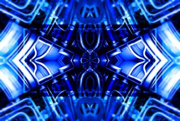 FX №267707 Stunning Blue Abstract Symmetry: A Captivating Digital Art Piece