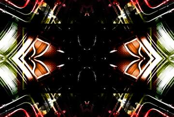 FX №267701 Vibrant Abstract Symmetry: A Dance of Colors and Shapes